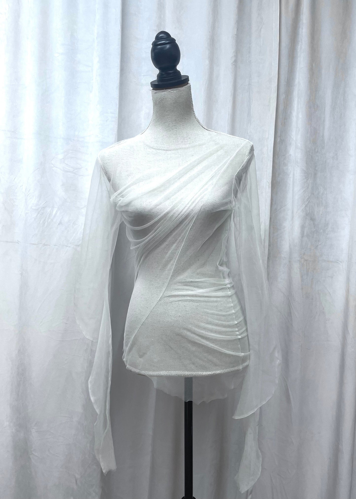 Maison Martin Margiela by John Galliano draped mesh top, 2021