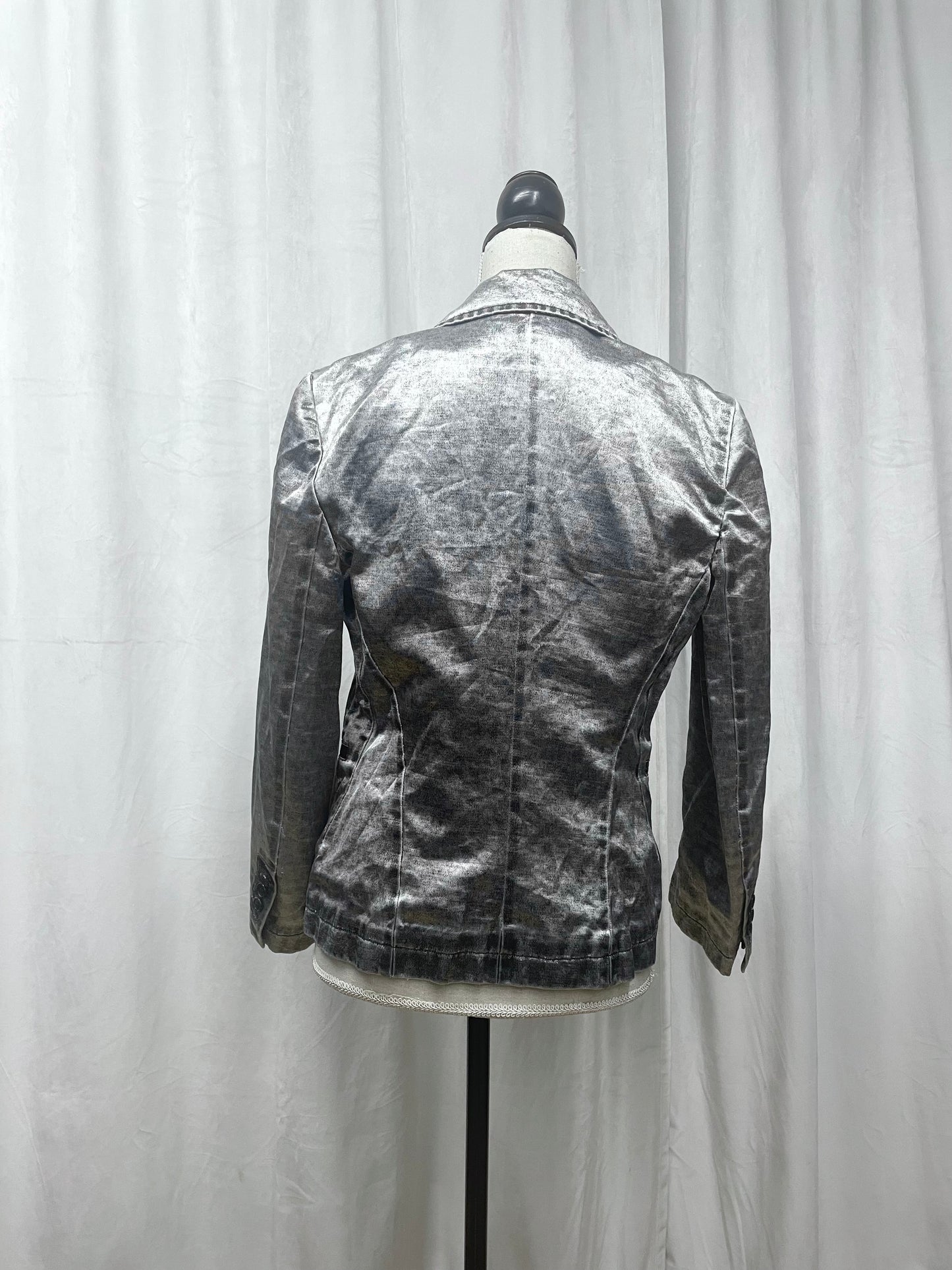 Ann Demeulemeester distressed satin blazer, 2000’s