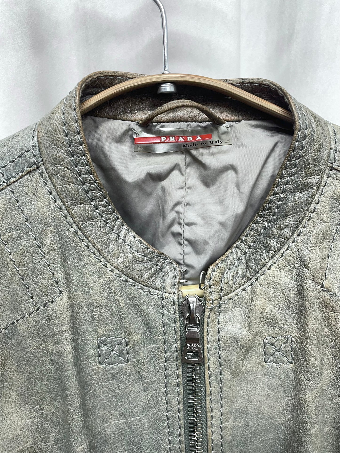 Prada Linea Rossa leather jacket, early 2000’s