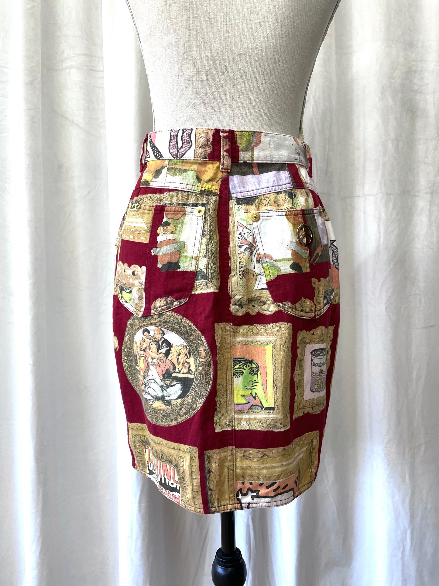 Moschino Jeans, art skirt, 1990’s