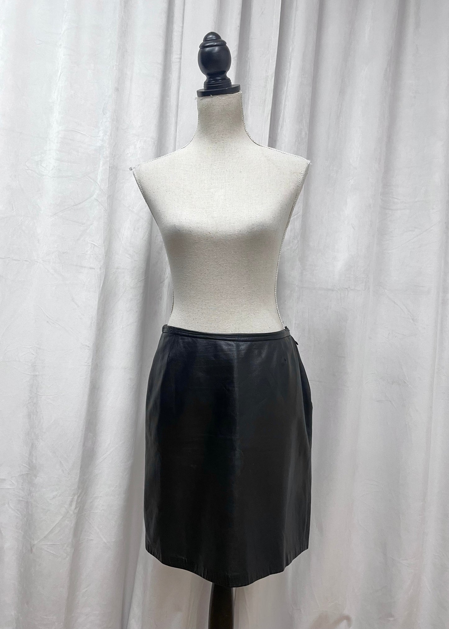Helmut Lang leather skirt, 1996