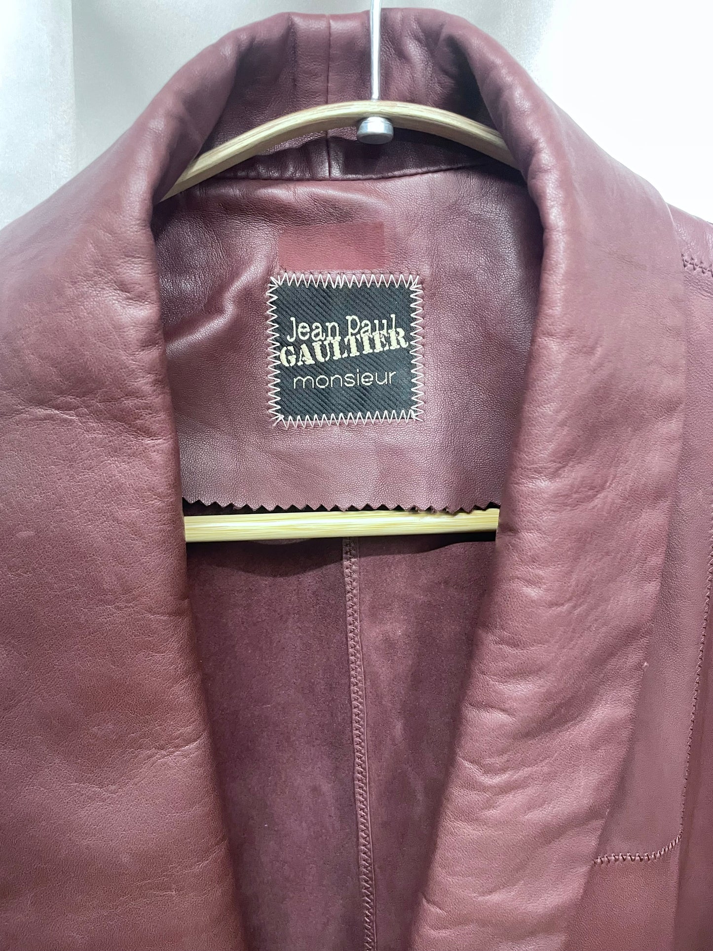 Jean Paul Gaultier leather coat, Fall 2010