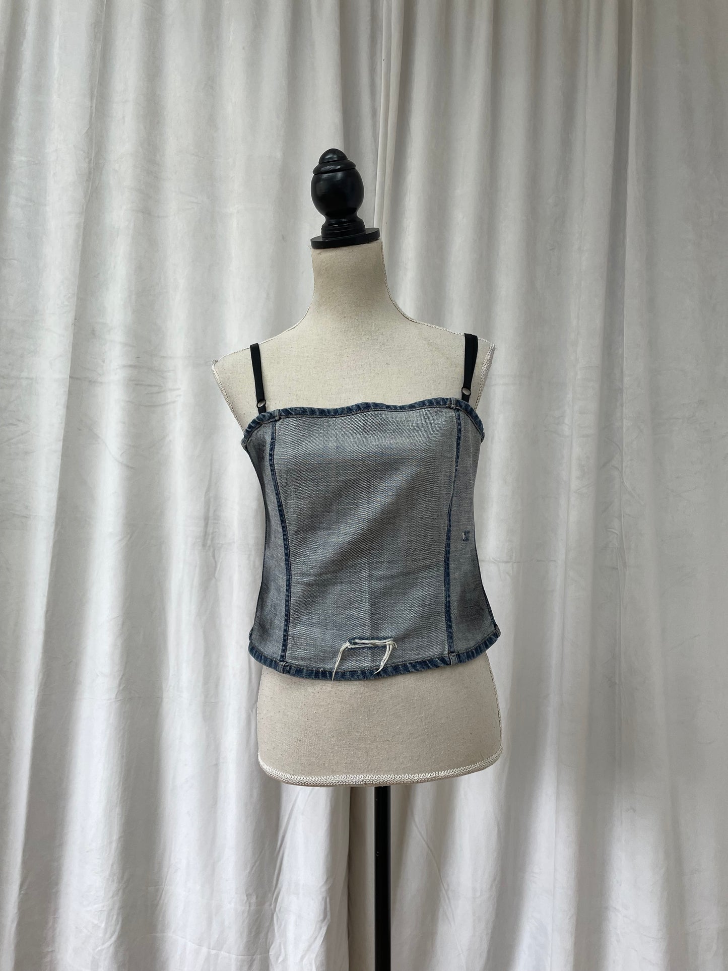 D&G distressed denim top