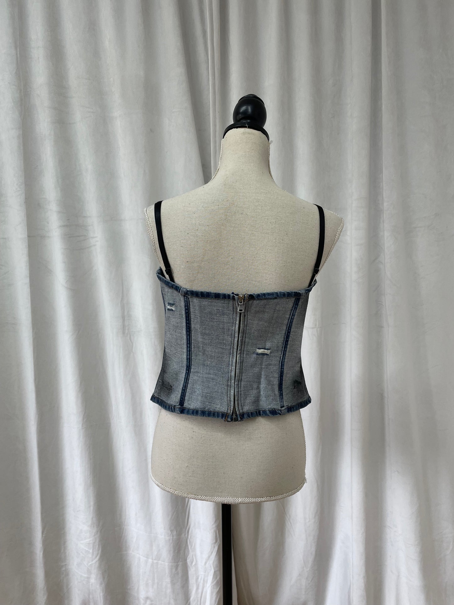 D&G distressed denim top