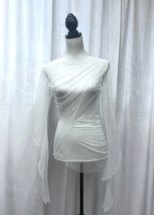 Maison Martin Margiela by John Galliano draped mesh top, 2021