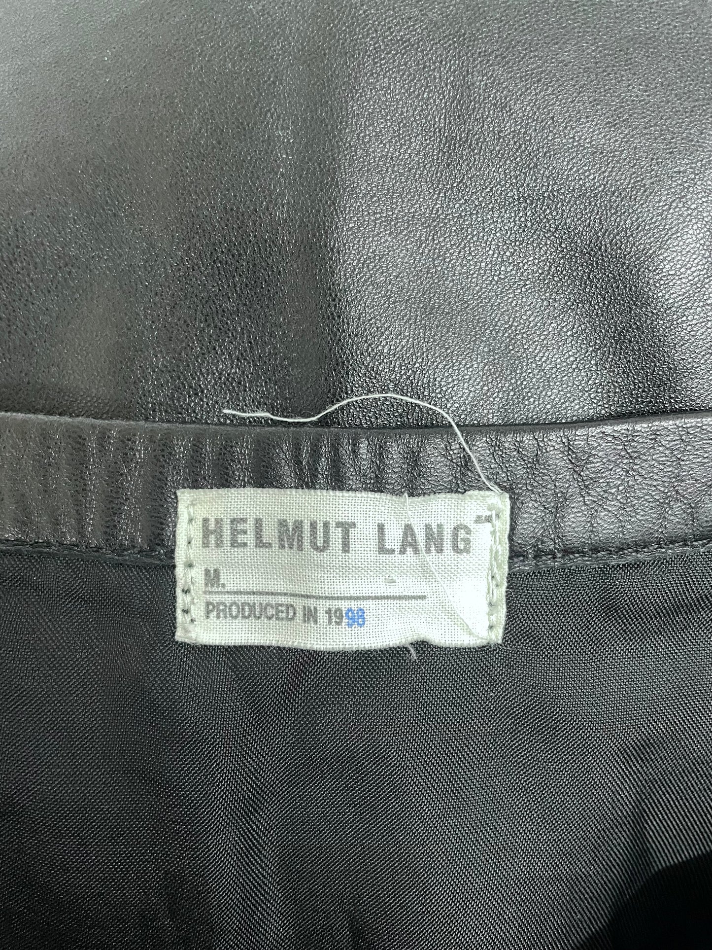 Helmut Lang leather skirt, 1996