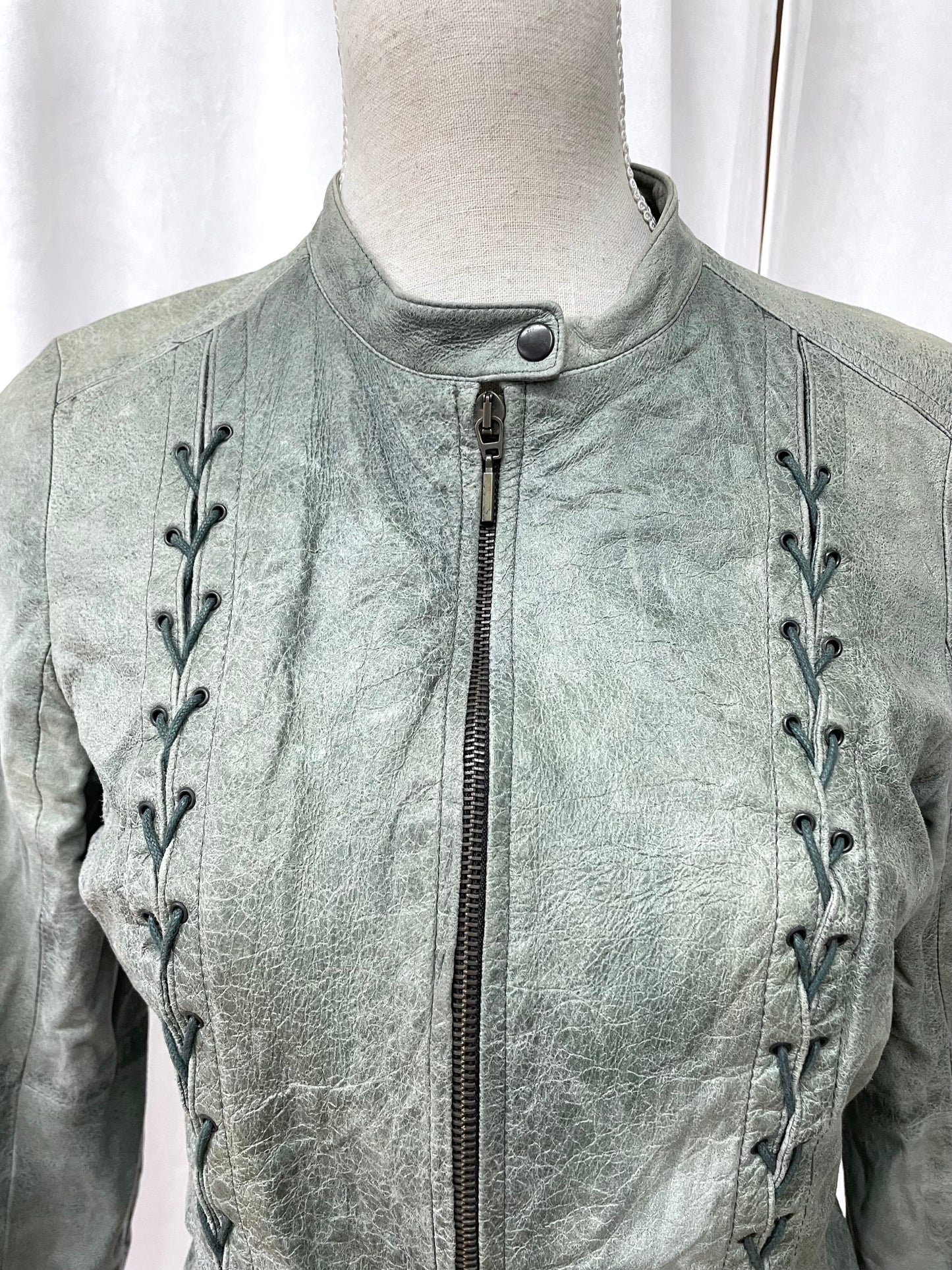 Plein Sud lace-up leather jacket