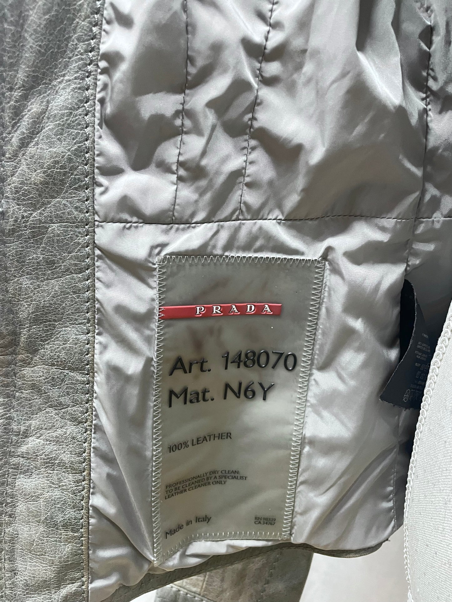 Prada Linea Rossa leather jacket, early 2000’s