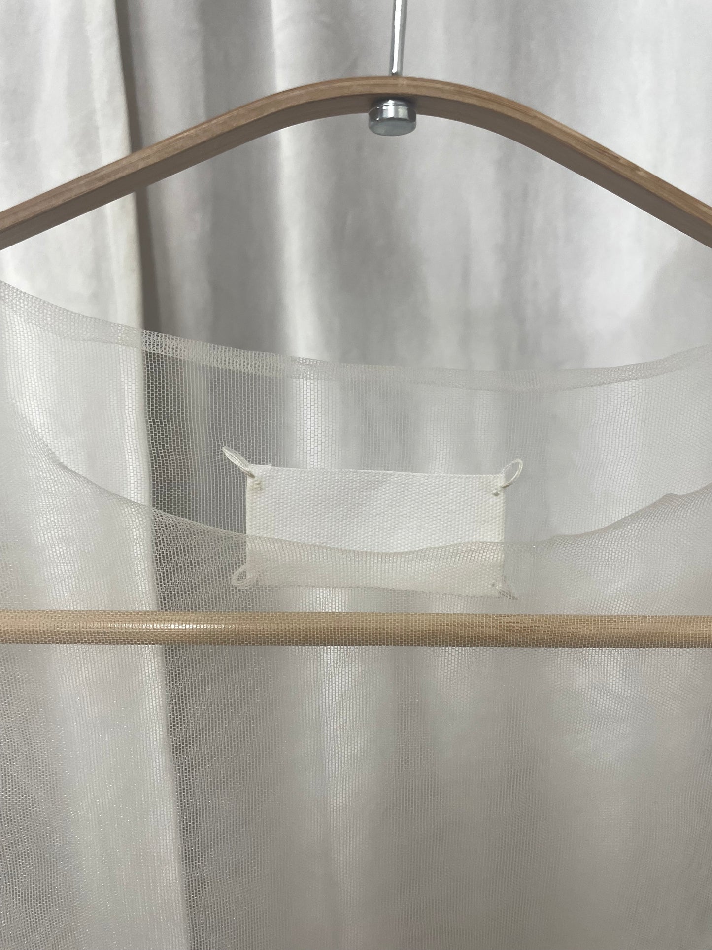 Maison Martin Margiela by John Galliano draped mesh top, 2021