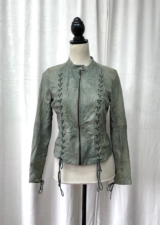 Plein Sud lace-up leather jacket