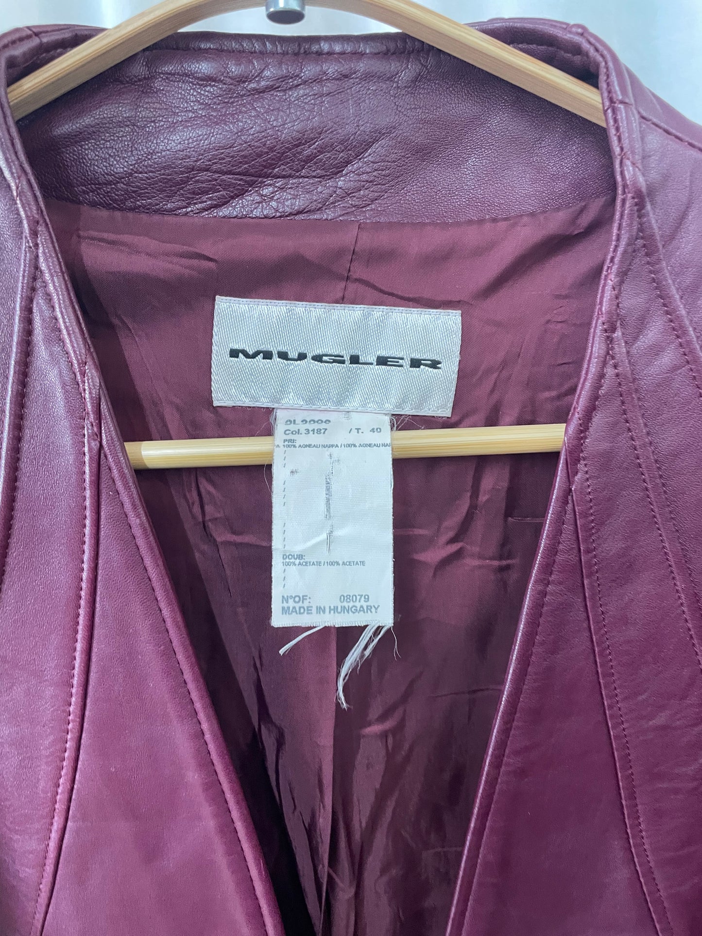 Mugler leather jacket, 2000’s