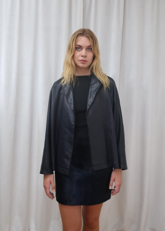 Alaïa leather jacket, ca 1986