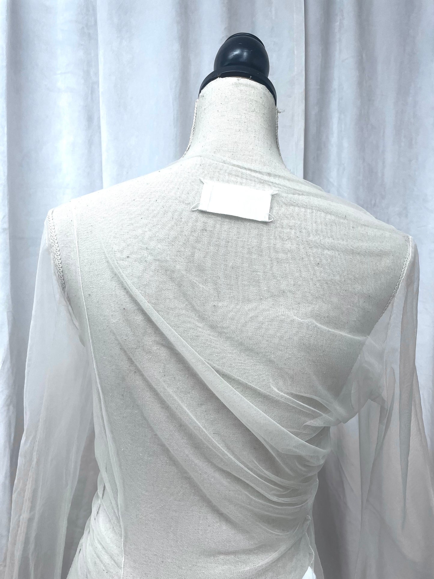 Maison Martin Margiela by John Galliano draped mesh top, 2021