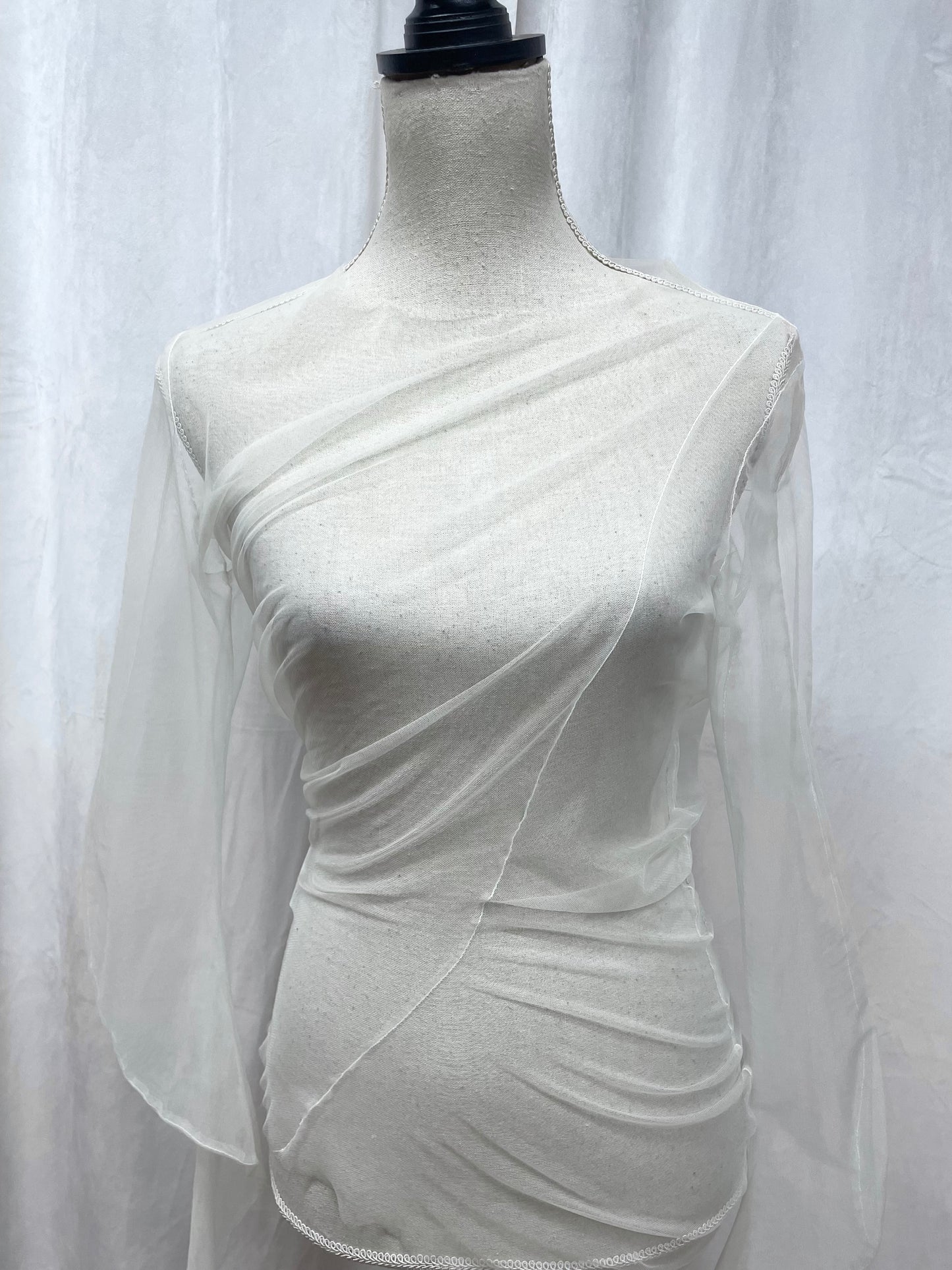 Maison Martin Margiela by John Galliano draped mesh top, 2021