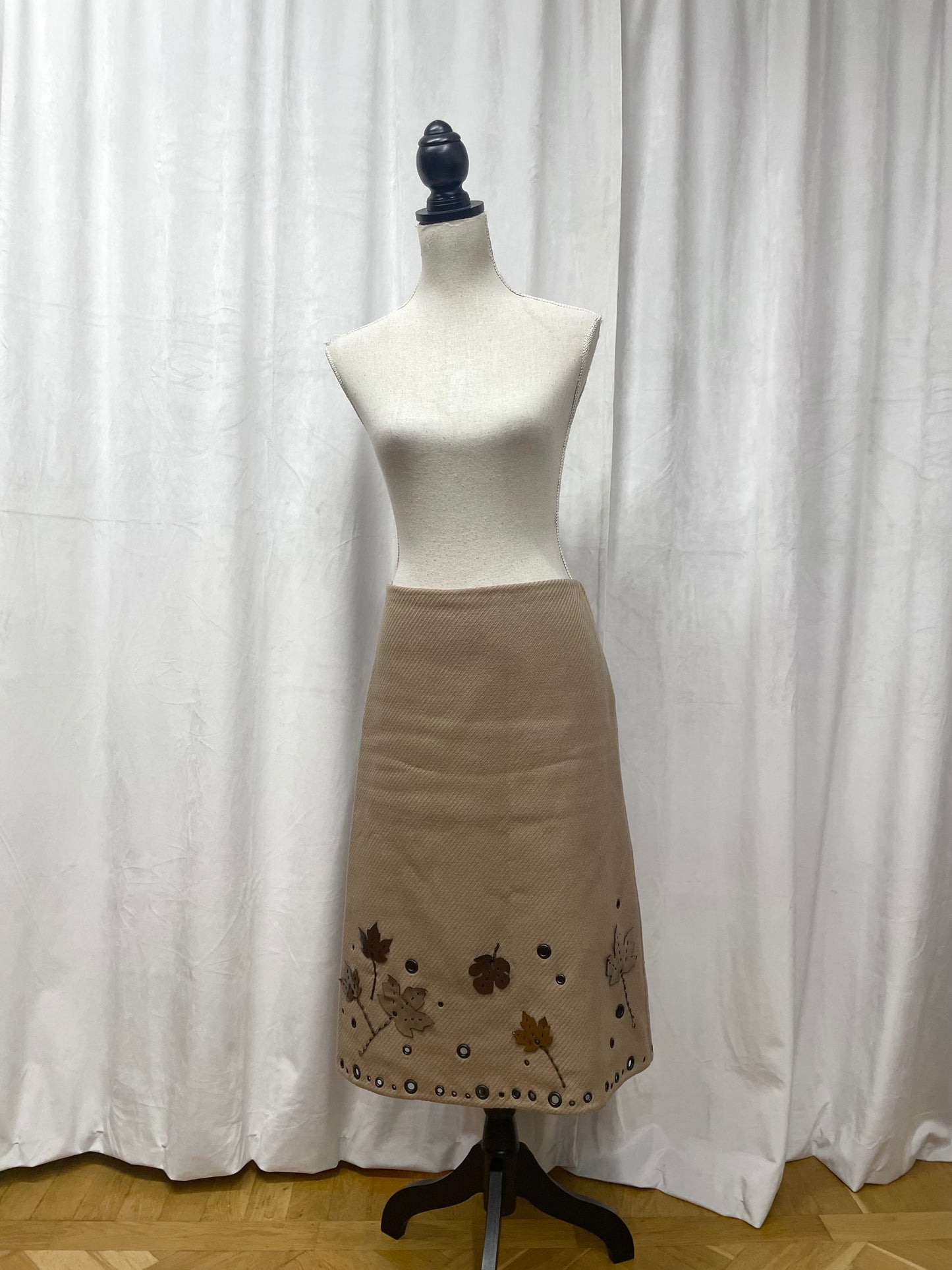 Prada leaf appliqué skirt, Fall 1999