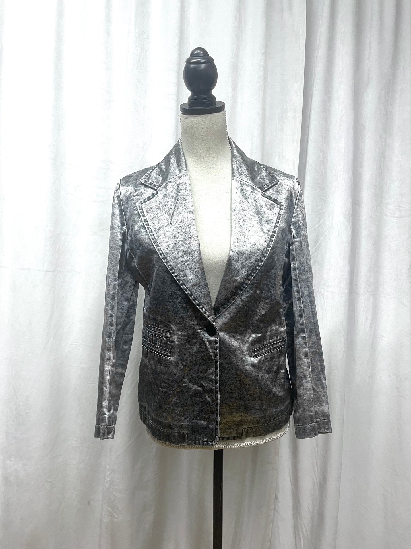 Ann Demeulemeester distressed satin blazer, 2000’s