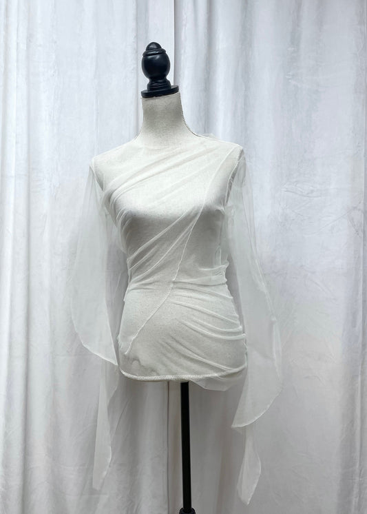 Maison Martin Margiela by John Galliano draped mesh top, 2021