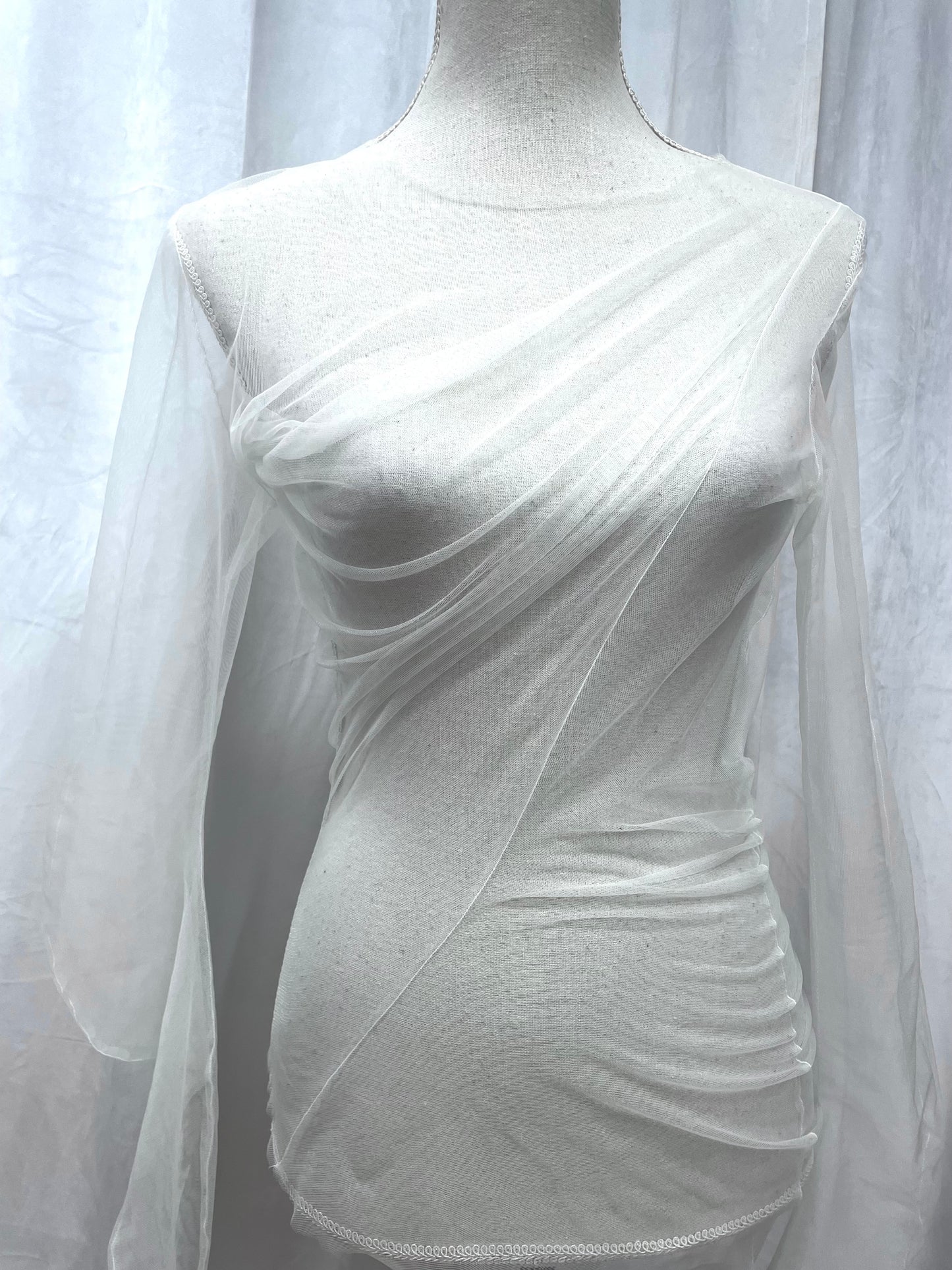 Maison Martin Margiela by John Galliano draped mesh top, 2021
