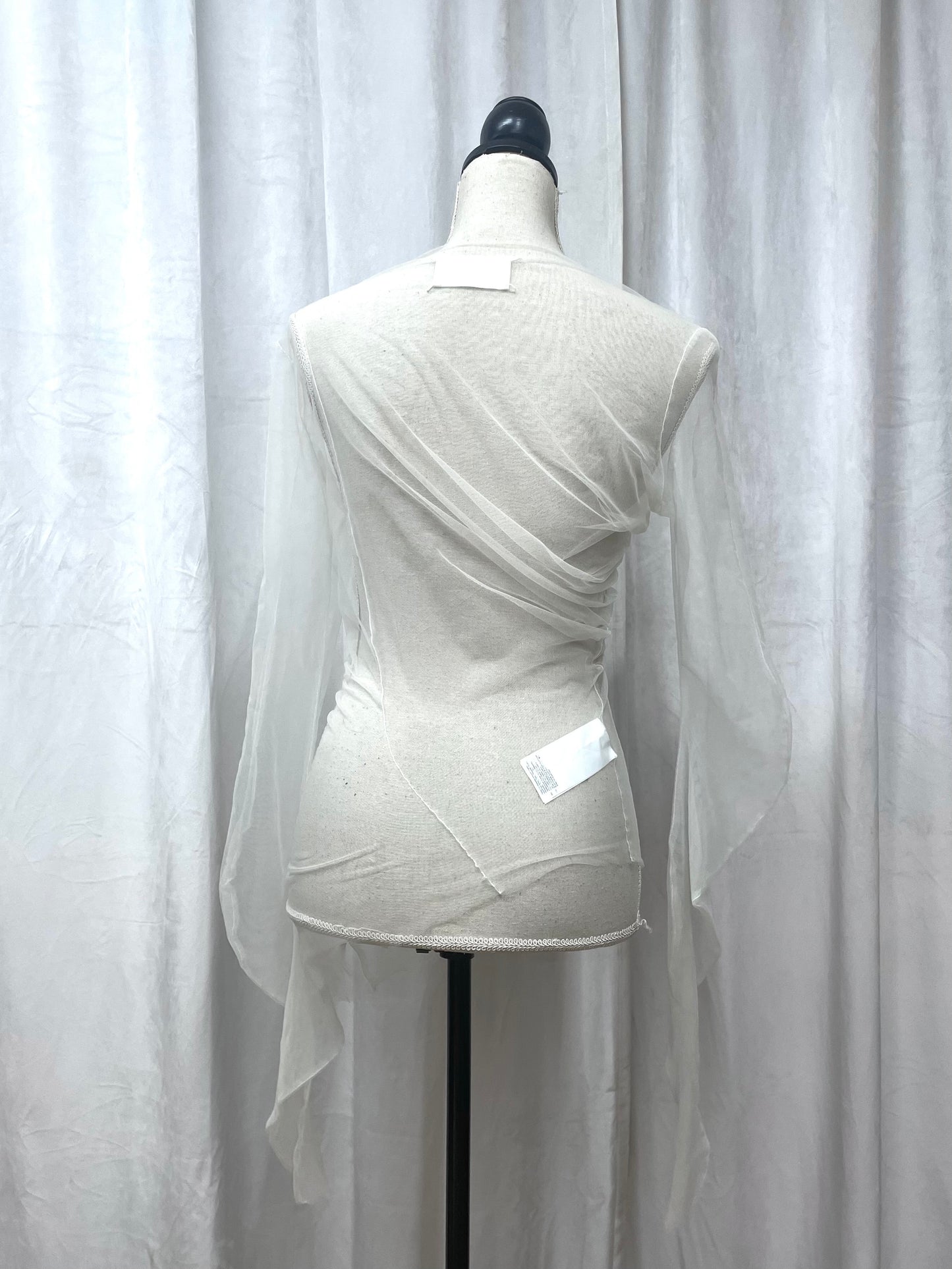 Maison Martin Margiela by John Galliano draped mesh top, 2021