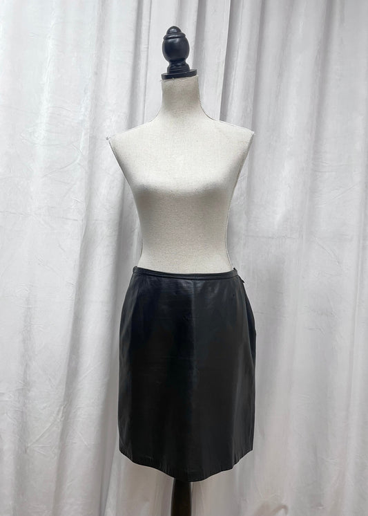 Helmut Lang leather skirt, 1996